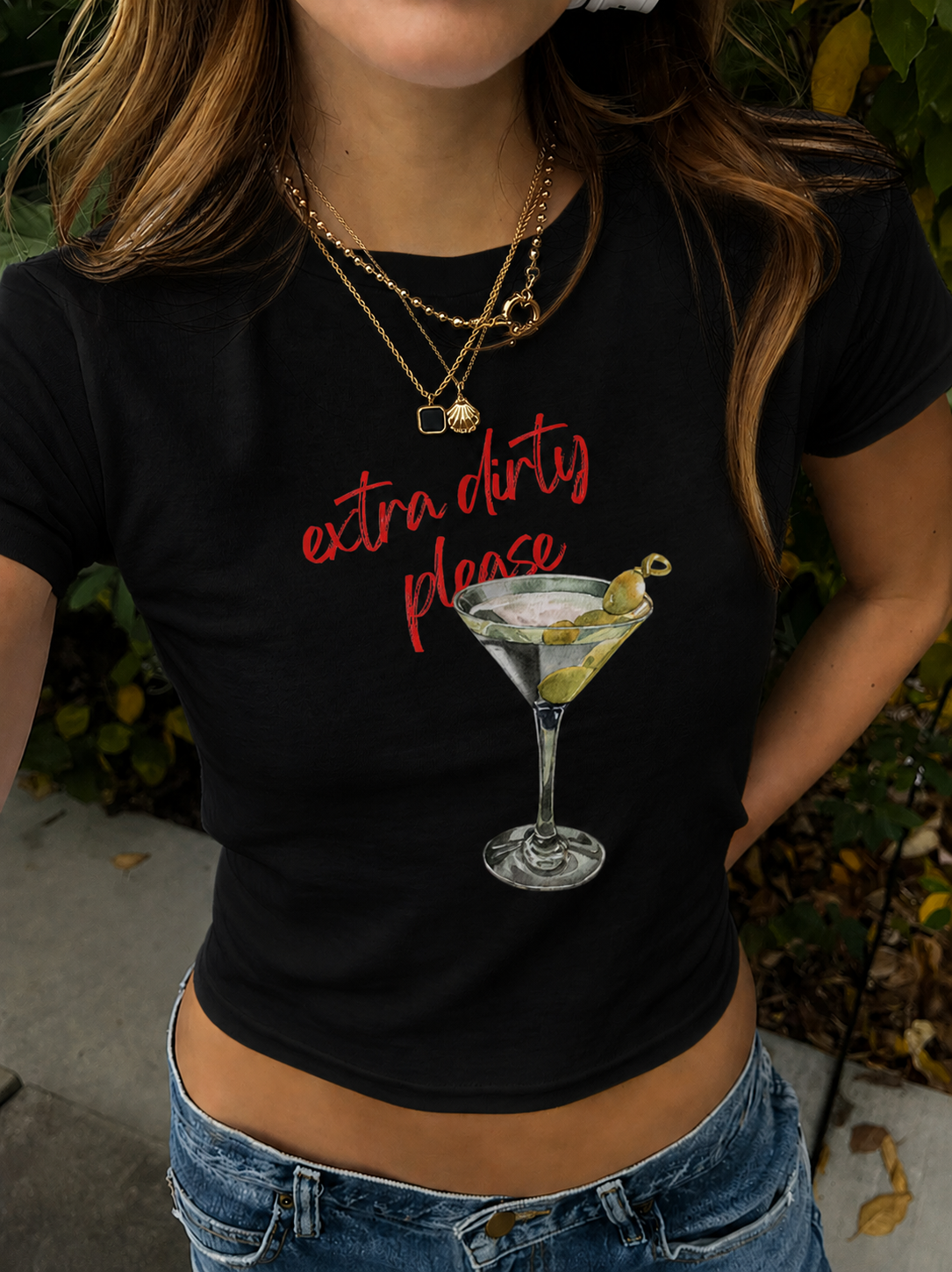 Extra Dirty Martini Graphic Baby Tee