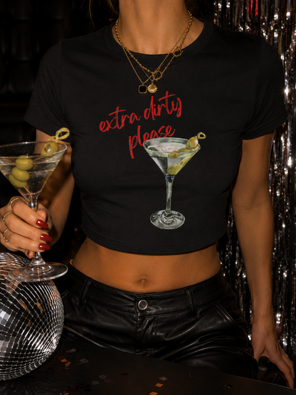 Extra Dirty Martini Graphic Baby Tee