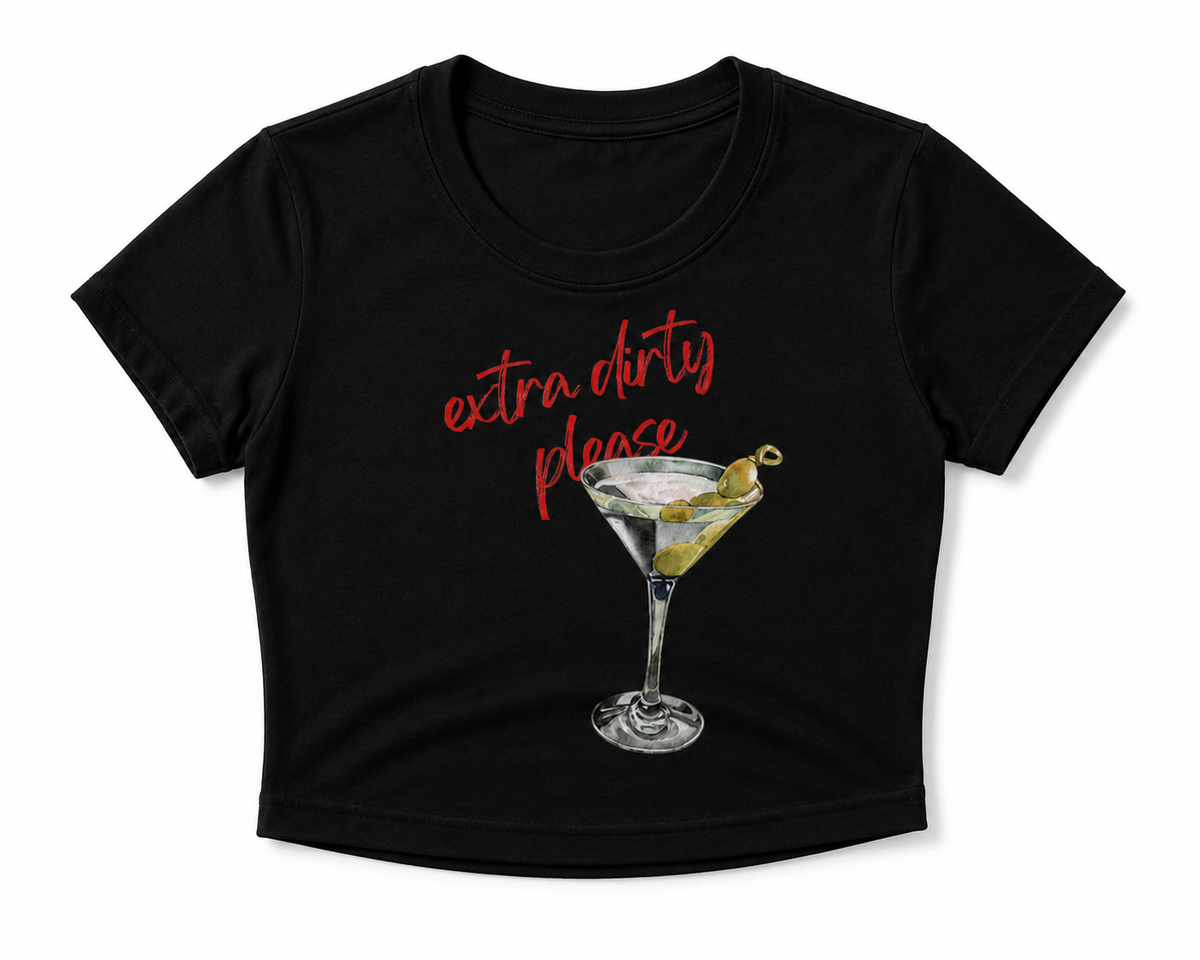 Extra Dirty Martini Graphic Baby Tee
