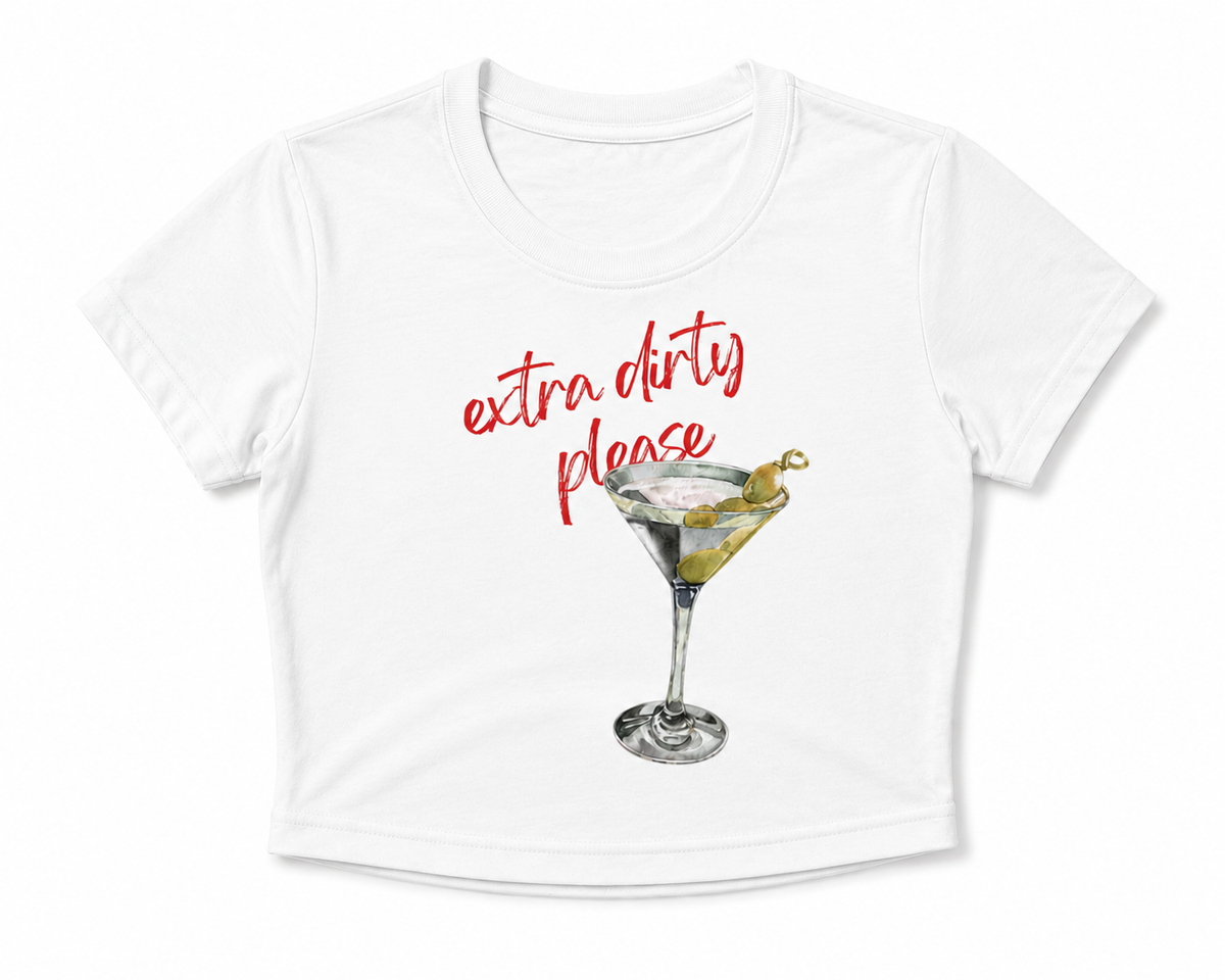Extra Dirty Martini Graphic Baby Tee