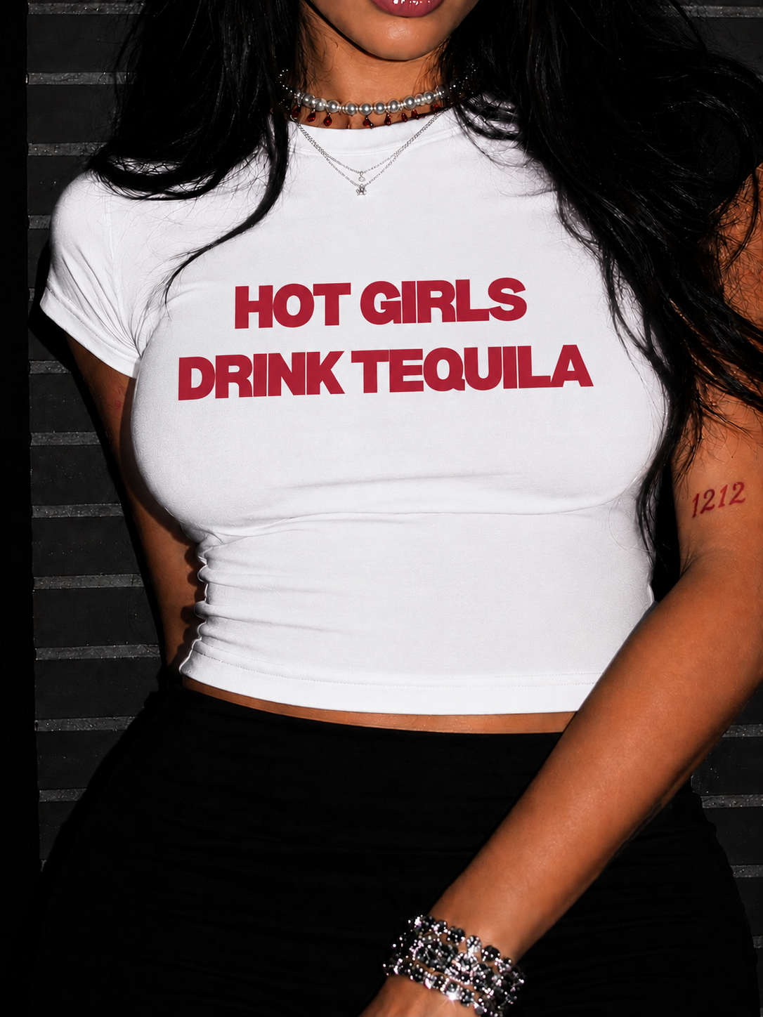 Hot Girls Drink Tequila Cropped Tee